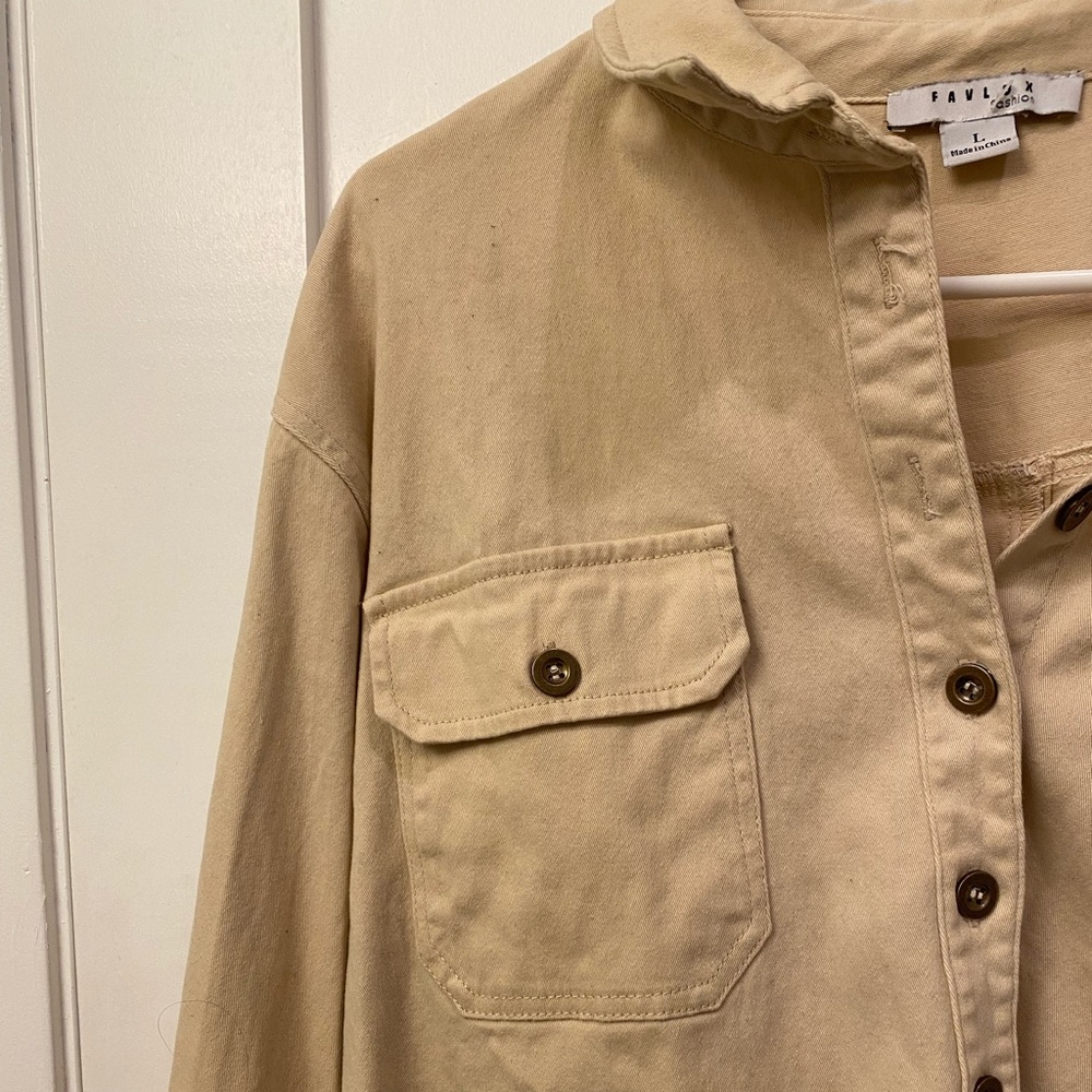 Cropped Button Up Jacket